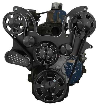 CVF Racing black diamond Wraptor serpentine system for Ford 240 and 300 straight six, BD-300-WRAPTOR