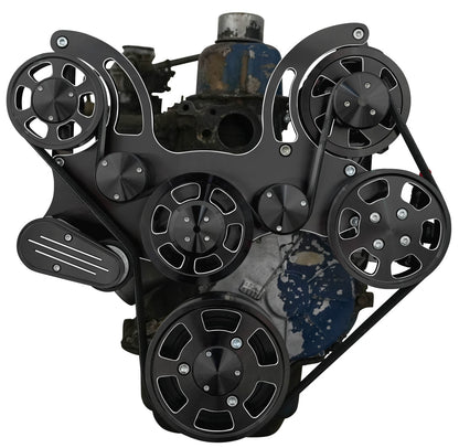CVF Racing black diamond Wraptor serpentine system for Ford 240 and 300 straight six, BD-300-WRAPTOR