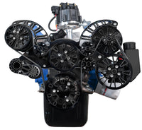 CVF Racing black diamond Reaper serpentine system for Ford 351 Cleveland, 351M and 400, BD-351C-RP
