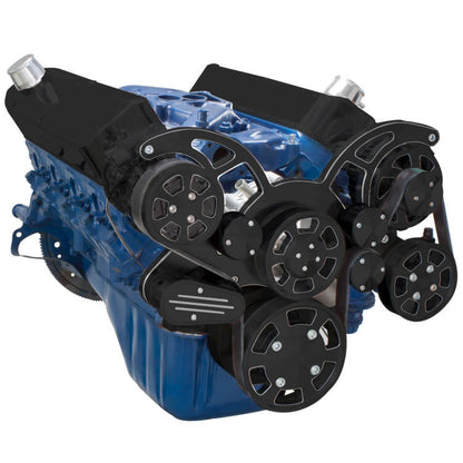 CVF Racing Black Diamond Wraptor all-inclusive 8-rib serpentine system for Ford 289, 302 and 351W small block, BD-302-WRAPTOR