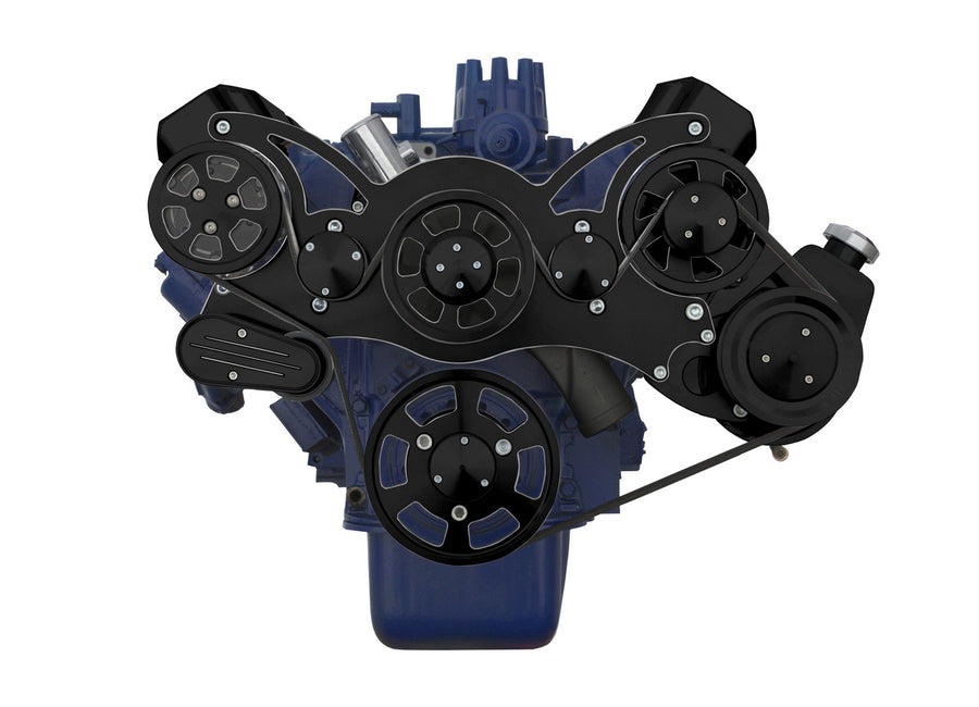 CVF Racing Black Diamond WRAPTOR all-inclusive serpentine system for Ford FE 390, 427 and 428, BD-390-WRAPTOR