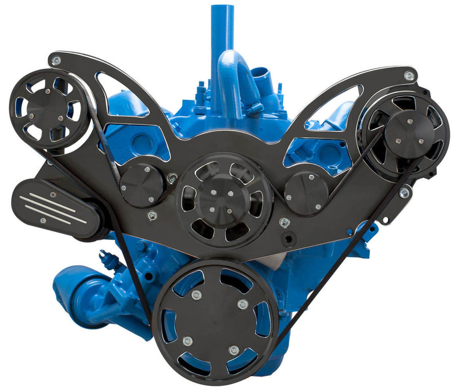 CVF Racing Black Diamond Wraptor serpentine system for AMC and Jeep 304, 360 and 401 V8, BD-401-WRAPTOR