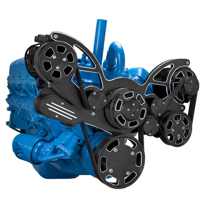 CVF Racing Black Diamond Wraptor serpentine system for AMC and Jeep 304, 360 and 401 V8, BD-401-WRAPTOR