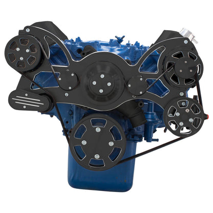 CVF Racing Black Diamond WRAPTOR all inclusive serpentine system for Ford 429 and 460 big block, BD-460-WRAPTOR