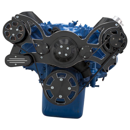 CVF Racing Black Diamond WRAPTOR all inclusive serpentine system for Ford 429 and 460 big block, BD-460-WRAPTOR