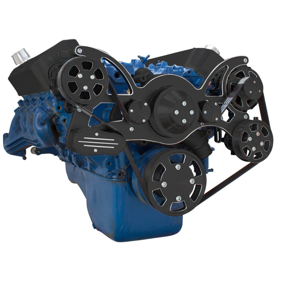 CVF Racing Black Diamond WRAPTOR all inclusive serpentine system for Ford 429 and 460 big block, BD-460-WRAPTOR