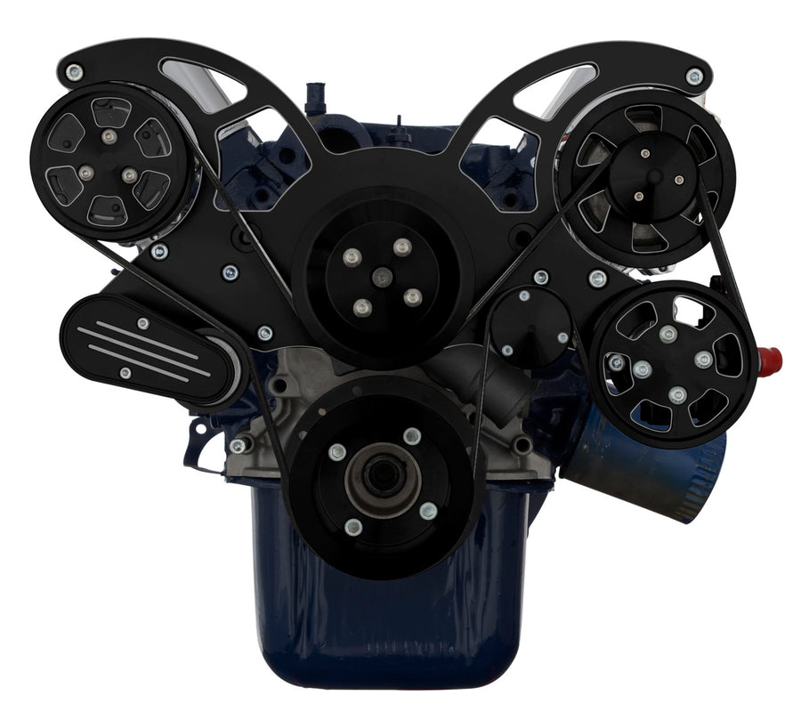CVF Racing Black Diamond Wraptor all-inclusive 8-rib serpentine system for Ford 5.0L and 5.8L, BD-5.0L-WRAPTOR