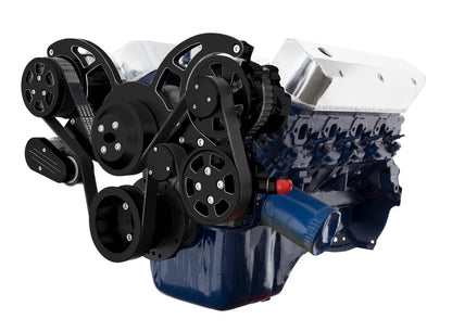 CVF Racing Black Diamond Wraptor all-inclusive 8-rib serpentine system for Ford 5.0L and 5.8L, BD-5.0L-WRAPTOR