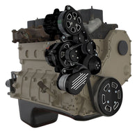 CVF Racing Black Diamond WRAPTOR 8 rib serpentine system, A/C and alternator, for Cummins 4BT and 6BT diesel, BD-DC-WRAPTOR-ACO