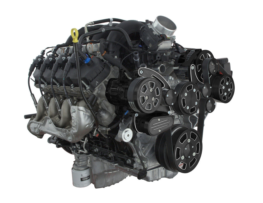 CVF Racing black diamond Wraptor serpentine system for Ford Godzilla 7.3L, BD-FGZ-WRAPTOR