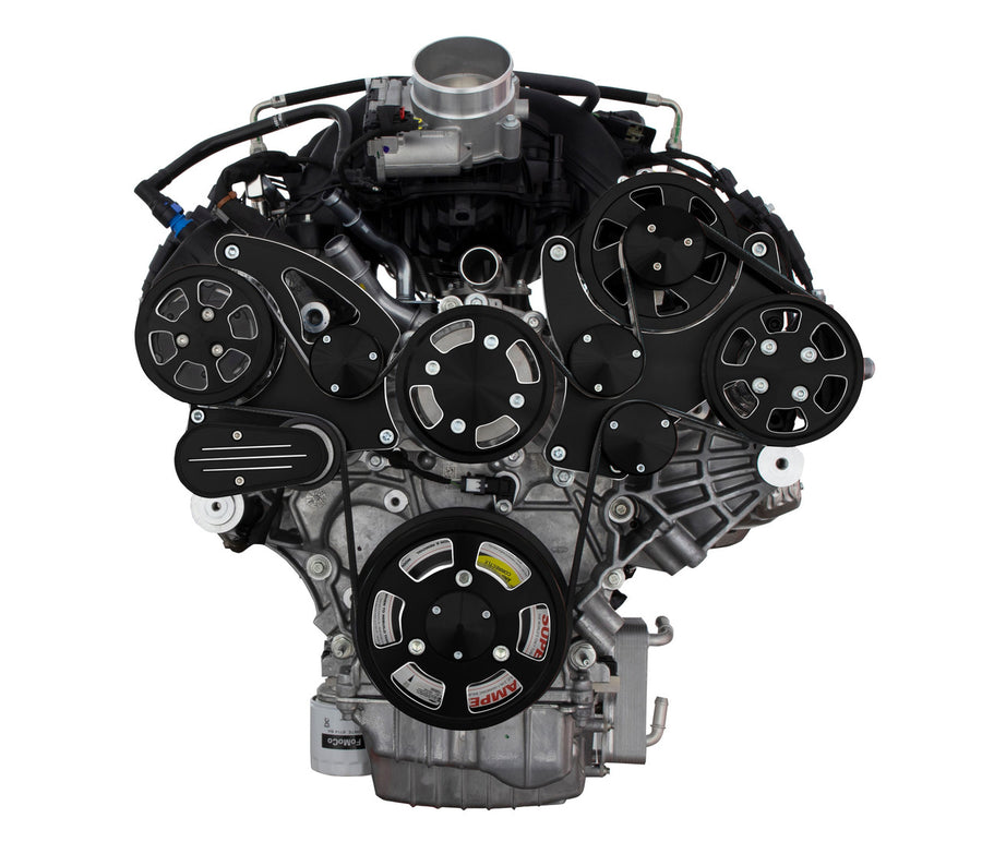CVF Racing black diamond Wraptor serpentine system for Ford Godzilla 7.3L, BD-FGZ-WRAPTOR