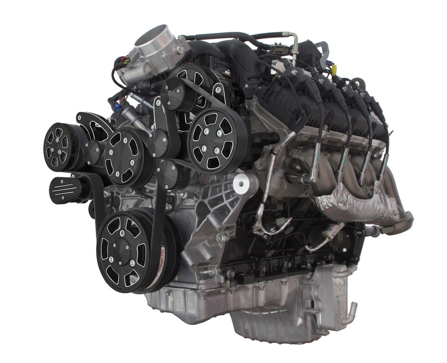 CVF Racing black diamond Wraptor serpentine system for Ford Godzilla 7.3L, BD-FGZ-WRAPTOR