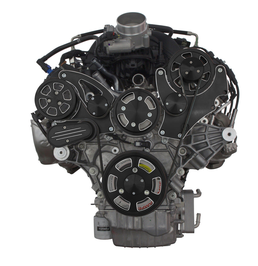 CVF Racing black diamond Wraptor serpentine system for Ford Godzilla 7.3L, BD-FGZ-WRAPTOR