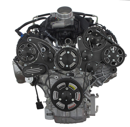CVF Racing black diamond Wraptor serpentine system for Ford Godzilla 7.3L, BD-FGZ-WRAPTOR