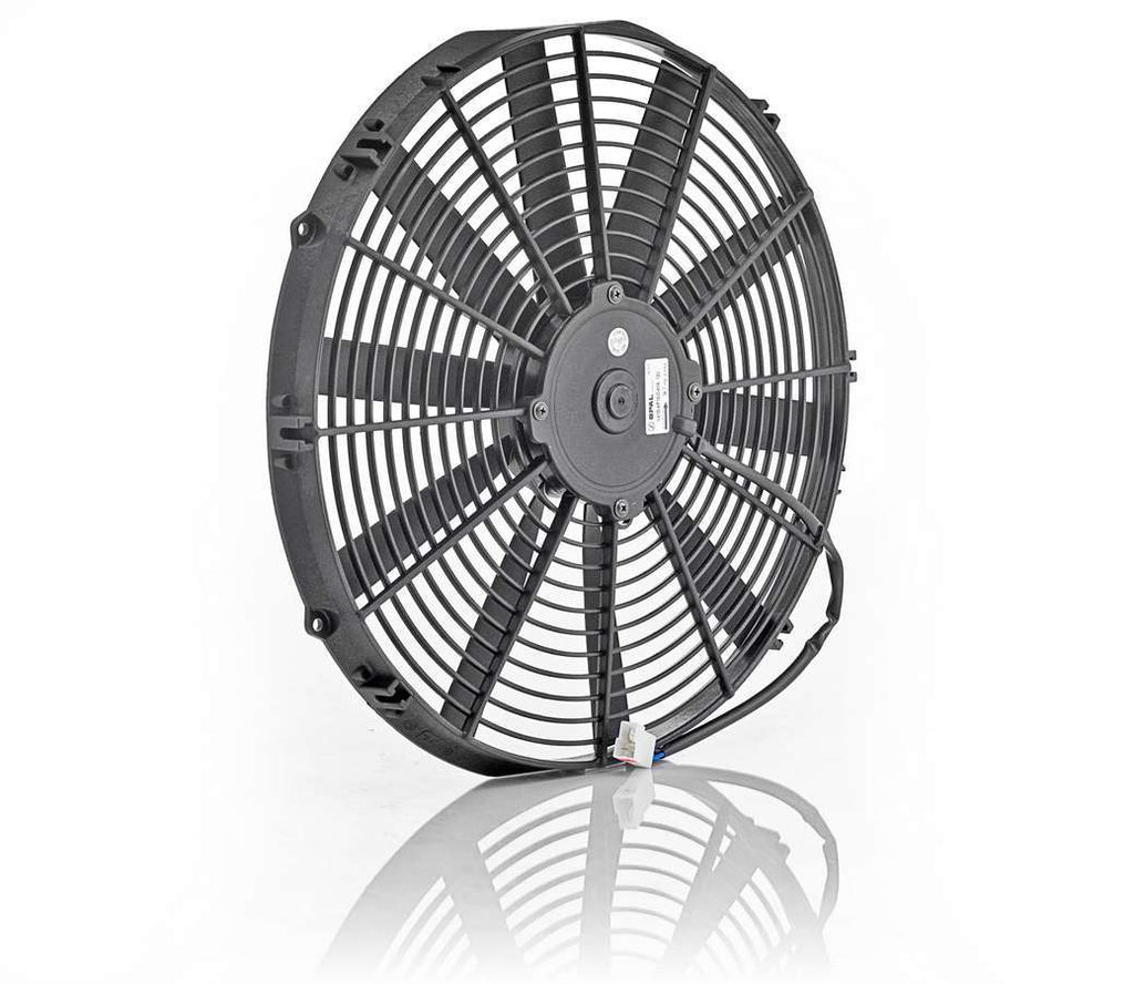 Be Cool 16in Euro Black Thin Lin e Electric Puller Fan 75058