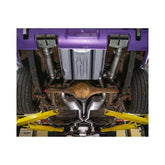 1970-1974 Mopar E-Body Gen III Hemi Swap Exhaust System 3 Inch Dual 304 Stainless Steel With Quad Polished Tips Fits Into Slots In Bottom Of The R, T Style Rear Valance Panel Hooker BlackHeart