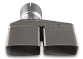 1970-1974 Mopar E-Body Gen III Hemi Swap Exhaust System 3 Inch Dual 304 Stainless Steel With Quad Polished Tips Fits Into Slots In Bottom Of The R, T Style Rear Valance Panel Hooker BlackHeart