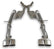 1970-1974 Mopar E-Body Gen III Hemi Swap Exhaust System 3 Inch Dual 304 Stainless Steel With Quad Polished Tips Fits Into Slots In Bottom Of The R, T Style Rear Valance Panel Hooker BlackHeart