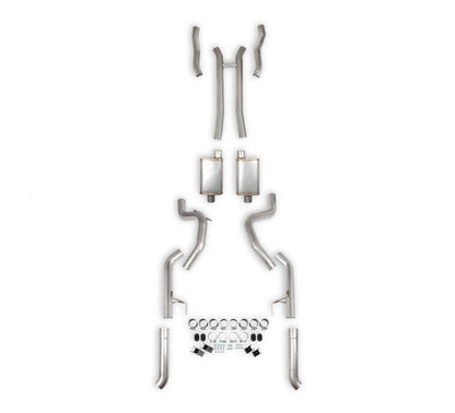 3.0 Inch 304 Stainless Steel Hemi Swap Exhaust System 1968-1970 Mopar B-Body 3.0 Inch 304 Stainless Steel Gen III Hemi Header Back Swap Exhaust System Aggressive To Moderate Sound Hooker BlackHeart