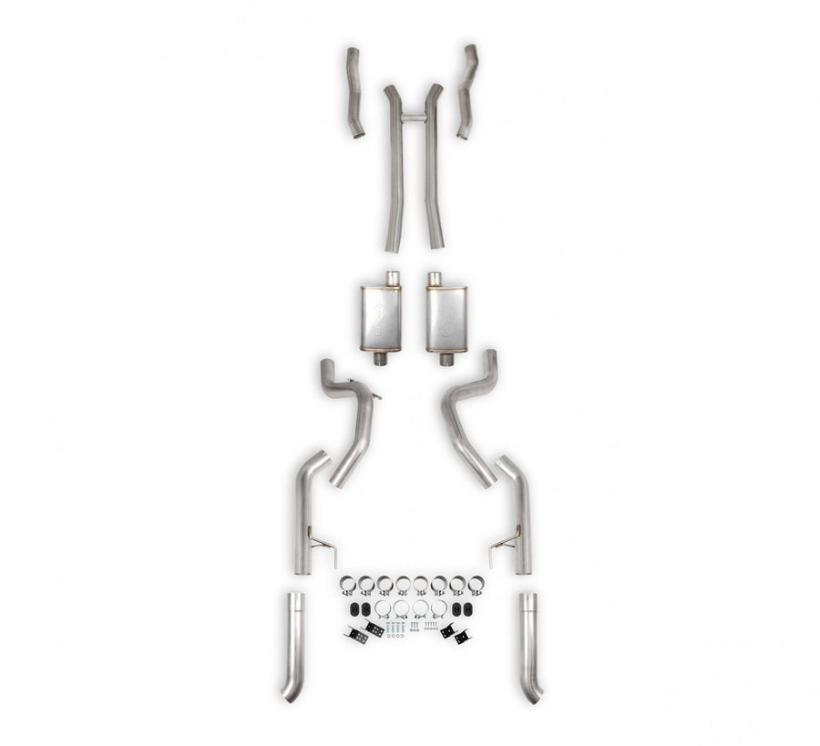 3.0 Inch 304 Stainless Steel Hemi Swap Exhaust System 1968-1970 Mopar B-Body 3.0 Inch 304 Stainless Steel Gen III Hemi Header Back Swap Exhaust System Aggressive To Moderate Sound Hooker BlackHeart
