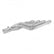 Gen III Hemi Swap Mid-Length Headers Silver Ceramic Coated Fits 1972-1974 Dodge D100, D150 2-Wheel Drive, 1974 Dodge Ramcharger 2-Wheel Drive, And 1974 Plymouth Trailduster 2-Wheel Drive Hooker BlackHeart