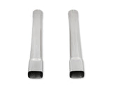 Exhaust Tips Super Bee Style Polished 340 Stainless Steel 3.0 Inch Inlet With Rectangular Oval Oulet Clamp-On Set Of 2 Pieces Hooker BlackHeart