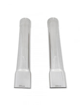 Exhaust Tips Super Bee Style Polished 340 Stainless Steel 3.0 Inch Inlet With Rectangular Oval Oulet Clamp-On Set Of 2 Pieces Hooker BlackHeart