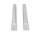 Exhaust Tips Super Bee Style Polished 340 Stainless Steel 2.5 Inch Inlet With Rectangular Oval Oulet Clamp-On Set Of 2 Pieces Hooker BlackHeart