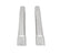Exhaust Tips Super Bee Style Polished 340 Stainless Steel 2.5 Inch Inlet With Rectangular Oval Oulet Clamp-On Set Of 2 Pieces Hooker BlackHeart