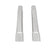 Exhaust Tips Super Bee Style Polished 340 Stainless Steel 2.5 Inch Inlet With Rectangular Oval Oulet Clamp-On Set Of 2 Pieces Hooker BlackHeart