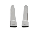 Exhaust Tips Super Bee Style Polished 340 Stainless Steel 2.5 Inch Inlet With Rectangular Oval Oulet Clamp-On Set Of 2 Pieces Hooker BlackHeart