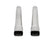Exhaust Tips Super Bee Style Polished 340 Stainless Steel 2.5 Inch Inlet With Rectangular Oval Oulet Clamp-On Set Of 2 Pieces Hooker BlackHeart