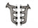 Lt Swap Exhaust Manifolds Natural Cast Finish Multi-Fit GM Lt Exhaust Manifolds 2.50-Inch Outlet Hooker BlackHeart