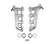 Lt Swap Exhaust Manifolds Silver Ceramic Finish Multi-Fit GM Lt Exhaust Manifolds 2.50 Inch Outlet Hooker BlackHeart