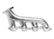 Lt Swap Exhaust Manifolds Silver Ceramic Finish Multi-Fit GM Lt Exhaust Manifolds 2.50 Inch Outlet Hooker BlackHeart