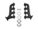 Lt Swap Exhaust Manifolds Black Ceramic Finish Multi-Fit GM Lt Exhaust Manifolds 2.50 Inch Outlet Hooker BlackHeart