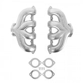 Lt Swap Exhaust Manifolds Center Dump Silver Ceramic Multi-Fit GM Gen V Lt Engines 2.50-In. Outlet Block Hugger Style With Center Dump Outlet Hooker BlackHeart