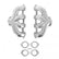 Lt Swap Exhaust Manifolds Center Dump Silver Ceramic Multi-Fit GM Gen V Lt Engines 2.50-In. Outlet Block Hugger Style With Center Dump Outlet Hooker BlackHeart