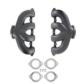 Lt Swap Exhaust Manifolds Center Dump Black Ceramic Multi-Fit GM Gen V Lt Engines 2.50-In. Outlet Block Hugger Style With Center Dump Outlet Hooker BlackHeart