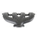 Lt Swap Exhaust Manifolds Center Dump Black Ceramic Multi-Fit GM Gen V Lt Engines 2.50-In. Outlet Block Hugger Style With Center Dump Outlet Hooker BlackHeart