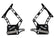 CVF Racing Stealth Black hood hinges for 1964 to 1965 Ford Ranchero, B-HOOD-HINGE-KIT-65FR-SS