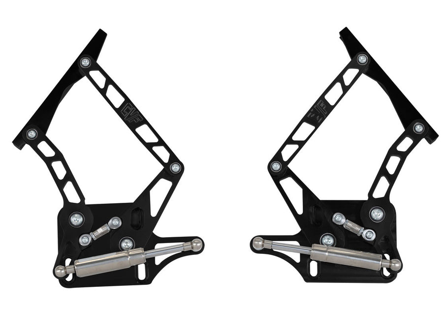 CVF Racing Stealth Black hood hinges for 1964 to 1965 Ford Ranchero, B-HOOD-HINGE-KIT-65FR-SS