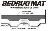 Bedmat For Spray-In Or No Bed Liner 19+(New Body) Silverado/Sierra 5'9 inch W/O Carbonpro 3/4 Inch Thick For Use w/Spray On Bed Liner And Non Liner Applications Charcoal BedRug