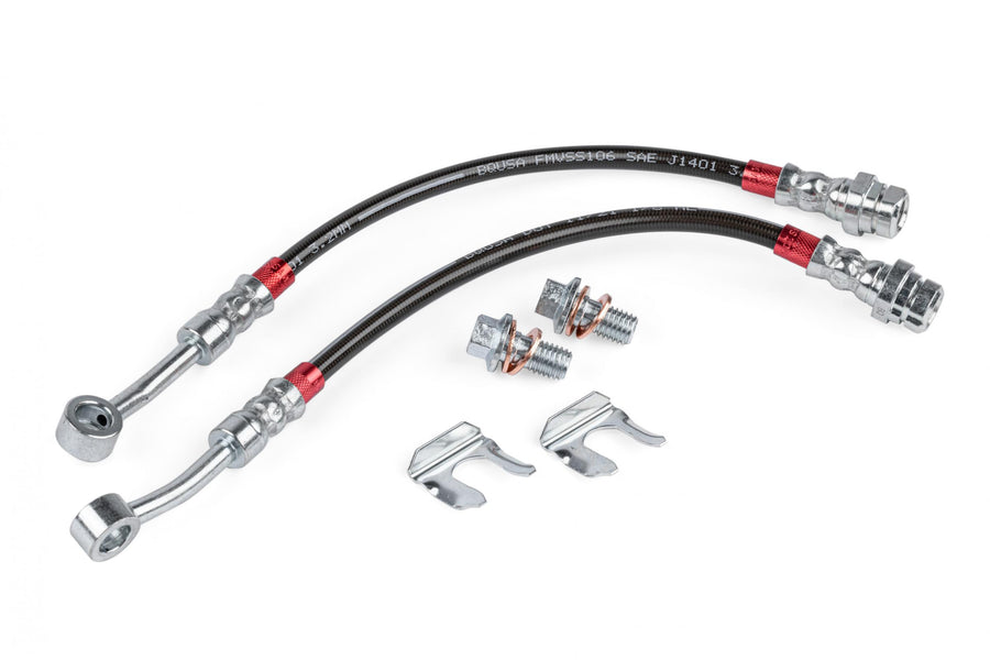 Braided Stainless Steel Brake Lines (Set of 2) Rear APR