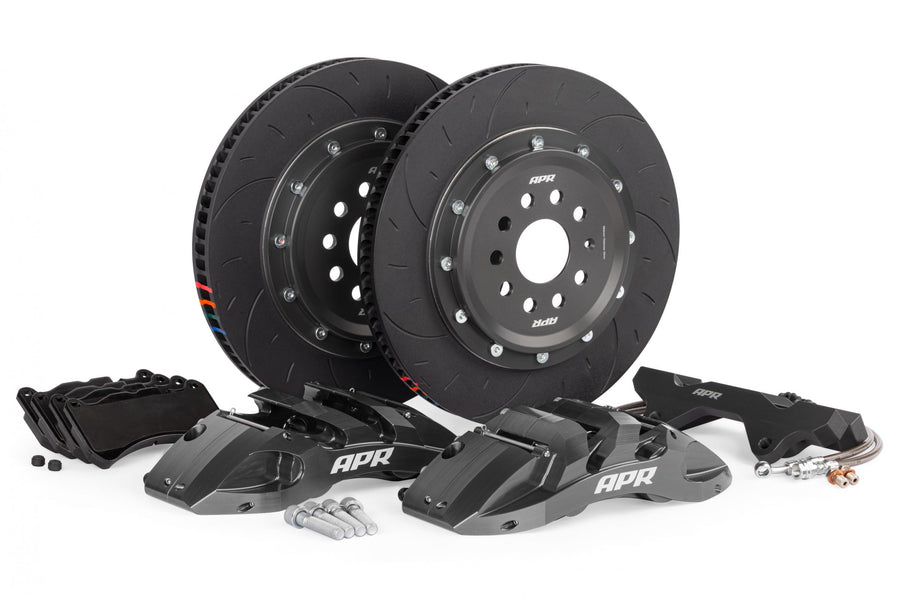 370x34mm 6-Piston Big Brake Kit Front Grey (MQBEVO 355mm) Fits Audi S3 22-24, Volkswagen Golf R 22-24, Volkswagen Arteon 22-23, Volkswagen GTI 22-24 APR