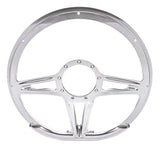 Billet Specialties Steering Wheel 14in D-Shape Victory Polished 29441