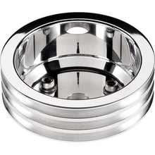 Load image into Gallery viewer, Billet Specialties SBC 3 GRV Crank Pulley LWP Polished 78230