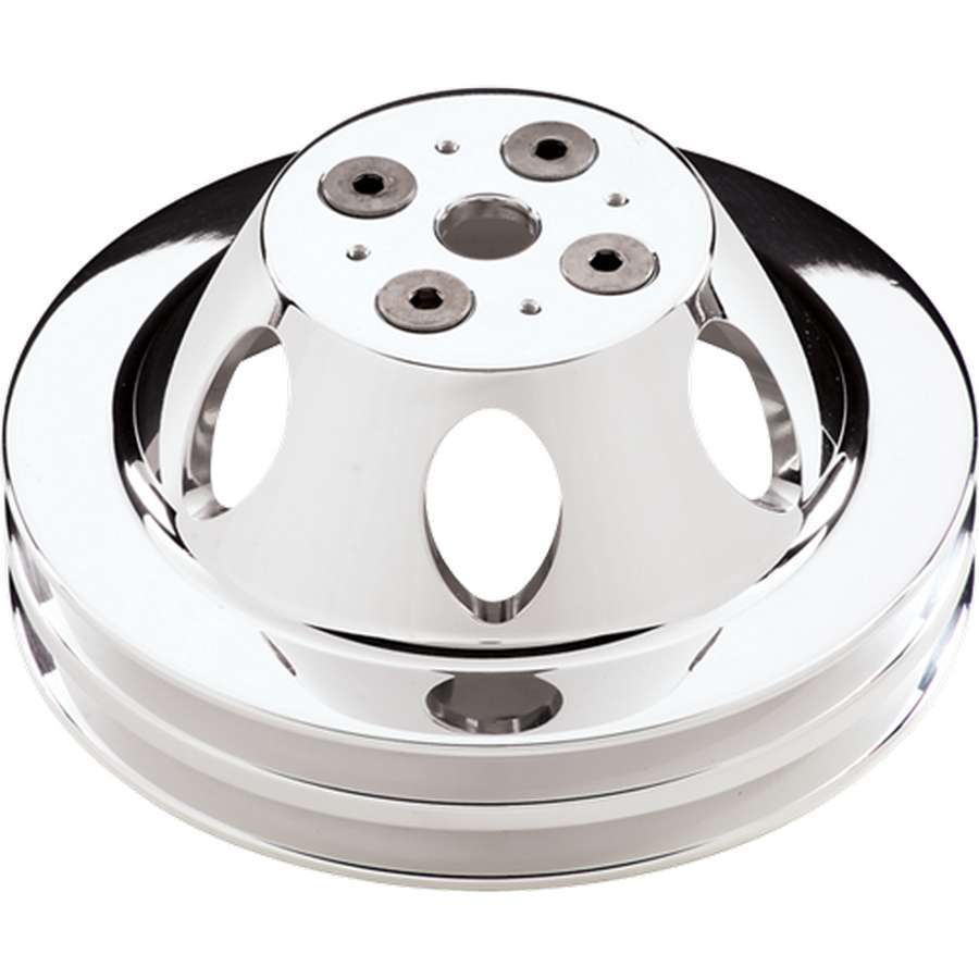 Billet Specialties Polished SBC 2 Groove Upper Pulley 80220