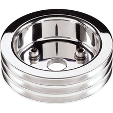 Load image into Gallery viewer, Billet Specialties Polished SBC 3 Groove Lower Pulley 81320