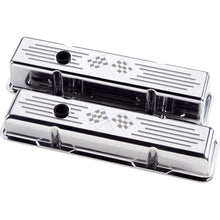 Load image into Gallery viewer, Billet Specialties SBC Short Checkered Flag Valve Covers 95127